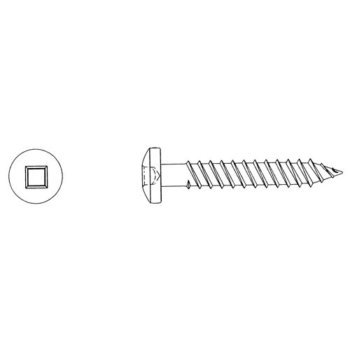 Round Head Wood Screws, #12 x 2" L, Zinc Plated Sidevic Inc.
