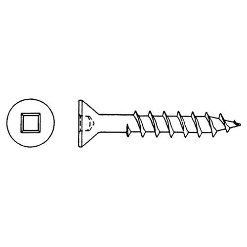 Flat Head Wood Screws, #8 x 3-1/2" L, Zinc Plated Sidevic Inc.