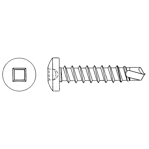 Self Drill Pan Head Screws, #8 x 5/8" L, Zinc Plated Sidevic Inc.
