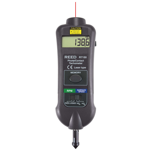 Professional Dual Function Tachometer with Calibration Certificate, Contact/Photo (Non Contact) Sidevic Inc.