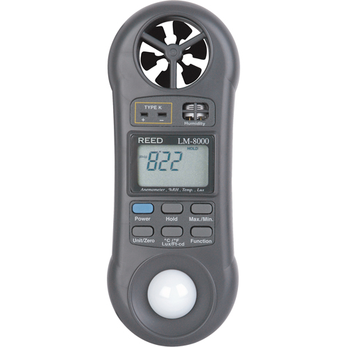 Thermo-Anemometer with Calibration Certificate, Not Data Logging, 0.2 - 30.0 m/sec Air Velocity Range Sidevic Inc.