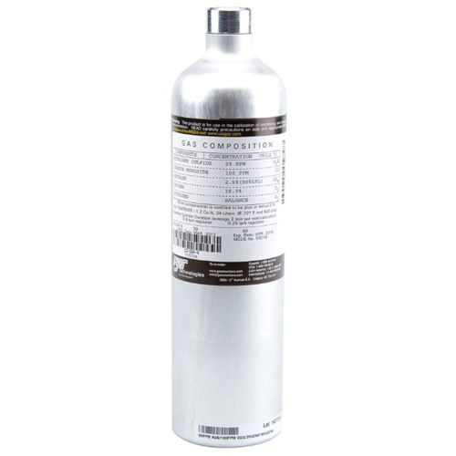 Bouteille de gaz pour test d'&eacute;talonnage, 2 M&eacute;lange de gaz, CH4/O2, 58 litres Sidevic Inc.