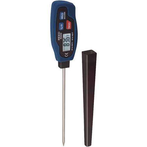 Thermom&egrave;tre &agrave; tige REED R2222 avec certificat de calibration, Contact, Num&eacute;rique, -40-482°F (-40-250°C) Sidevic Inc.