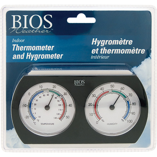 Indoor Thermometer/Hygrometer, 10°- 130° F ( -25° - 55° C ) Sidevic Inc.