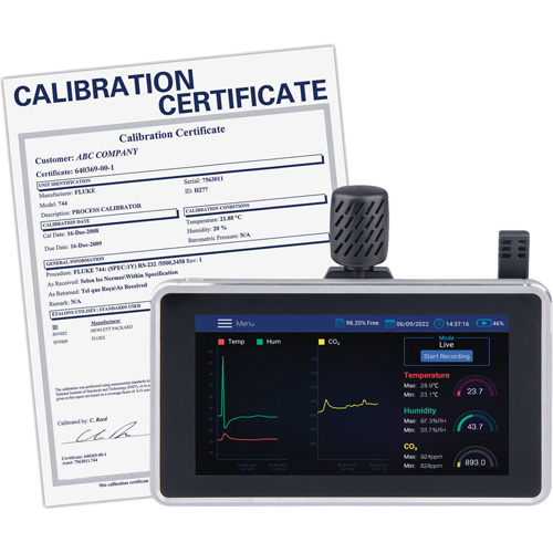 Analyseur de la qualit&eacute; de l'air avec support mural/de bureau et certificat de calibration Sidevic Inc.