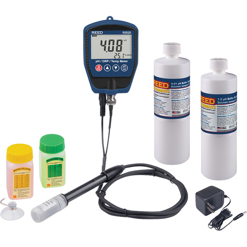 pH/mV Meter with Buffer Solution & Power Adapter Kit Sidevic Inc.