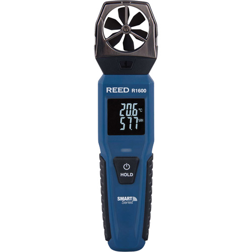 Bluetooth Smart Series Vane Anemometer, Data Logging, 0.6 - 25 m/sec/118 - 4921 ft./min/2.1 - 90 Km/hr/1.3 - 55.9 Mph Air Velocity Range Sidevic Inc.