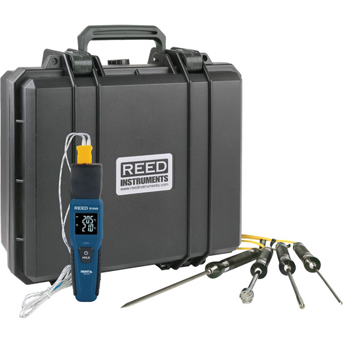 Thermom&egrave;tre &agrave; thermocouple de s&eacute;rie intelligente R1640 avec sondes de type K, Contact, Num&eacute;rique, 32-122°F (0-50°C) Sidevic Inc.