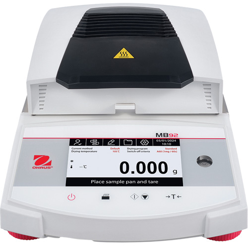 Analyseur d'humidit&eacute; par chauffage de la fibre de carbone MB92 Sidevic Inc.