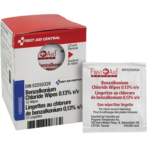 SmartCompliance Refill Benzalkonium Chloride Wipes 0.13% v/v, Towelette, Antiseptic Sidevic Inc.