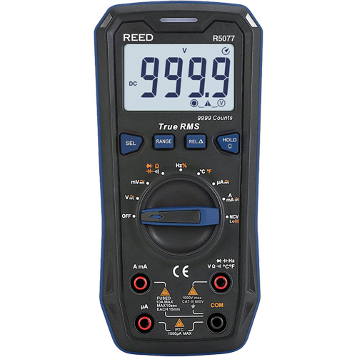 True RMS 1000V Digital Multimeter, AC/DC Voltage, AC/DC Current Sidevic Inc.