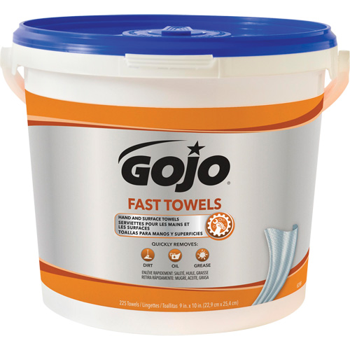 Serviettes nettoyantes Fast Wipes, 225 lingettes, 10" x 9" Sidevic Inc.