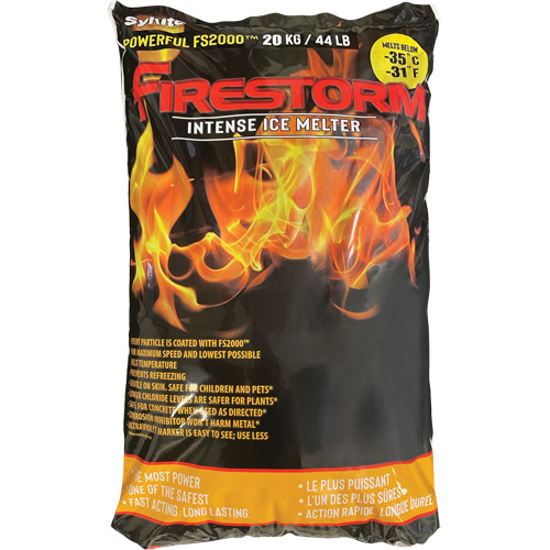 Produits de d&eacute;glaçage intense Firestorm, Sac, 44 lb (20 kg), Point de fonte -35°C (-31°F) Sidevic Inc.
