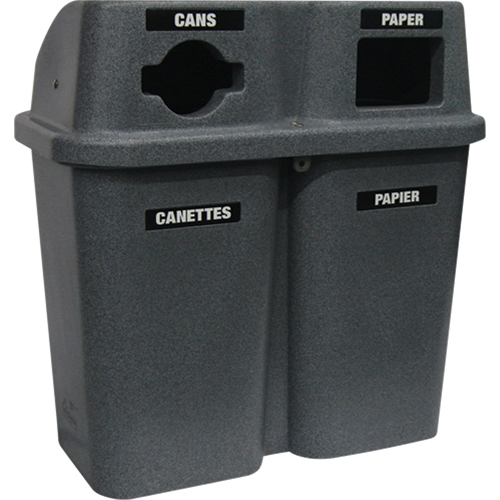 Contenants de recyclage Bullseye, Bord de rue, Plastique, 2 x 22 gal. US Sidevic Inc.