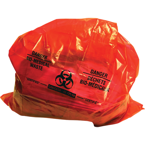 Sure-Guard Bio-Medical Waste Liners, Bio-Hazard, 38" L x 30" W, 2 mil Sidevic Inc.