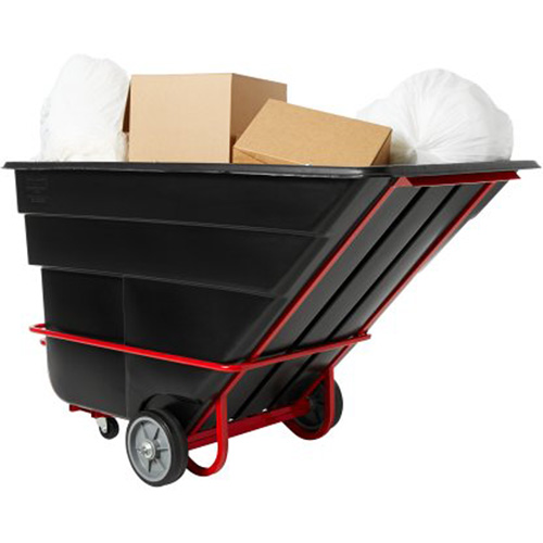Tilt Truck, Black Recycled Plastic, 1/2 cu.yd., 1400 lbs. Load Capacity Sidevic Inc.