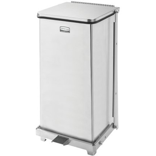 Defenders&reg; Square Step Can with Liner, Stainless Steel, 6.5 US gal. Capacity Sidevic Inc.