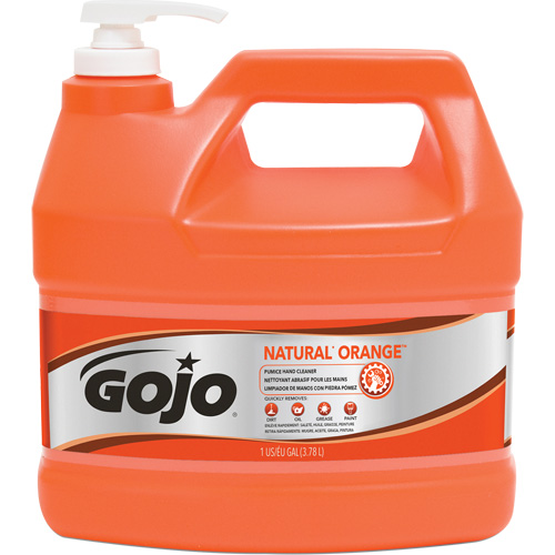 Natural Orange Hand Cleaner, Pumice, 3.78 L, Pump Bottle, Citrus/Orange Sidevic Inc.