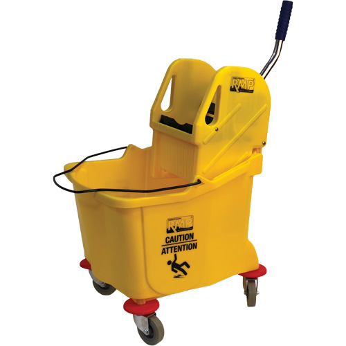 Mop Bucket and Wringer, Down Press, 9.5 US Gal.(38 Quart), Yellow Sidevic Inc.