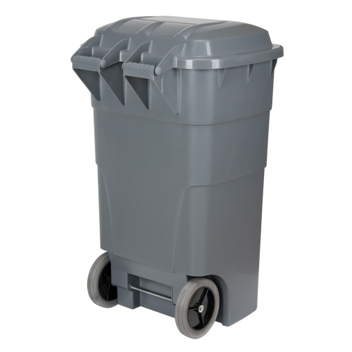 Bac d'ordures roulant, Poly&eacute;thyl&egrave;ne, 65 gal. US Sidevic Inc.