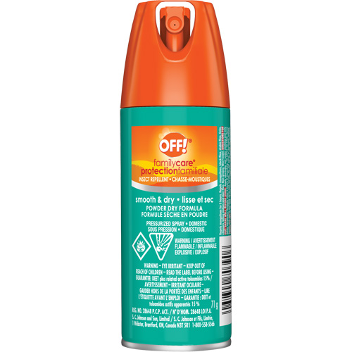 OFF! Family Care&reg; Insect Repellent, 15% DEET, Aerosol, 2.5 oz. Sidevic Inc.