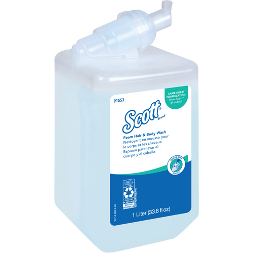 Savon moussant pour le corps et les cheveux Scott Pro, 1000 ml, Fraîcheur, Bouteille Sidevic Inc.