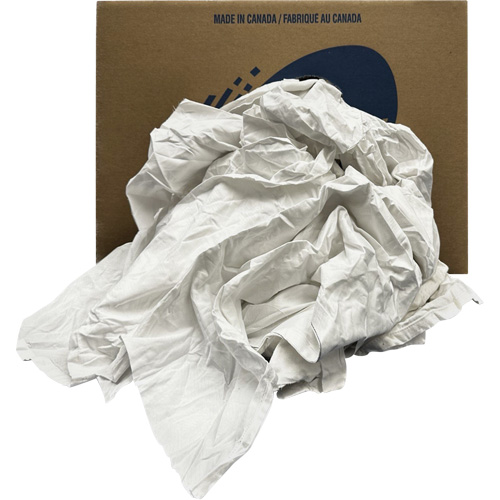 Chiffons recycl&eacute;s, Coton, Blanc, 20 lb Sidevic Inc.