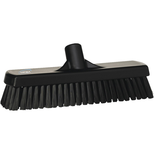 Deck & Wall Scrub Broom, Stiff Bristles, 12", Polyester, Black Sidevic Inc.