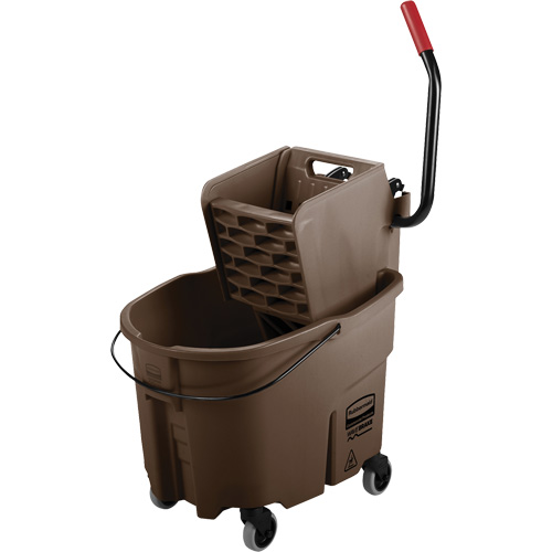 WaveBrake&reg; Mop Bucket & Wringer Combo Pack, Side Press, 8.75 US Gal.(35 Quart), Brown Sidevic Inc.
