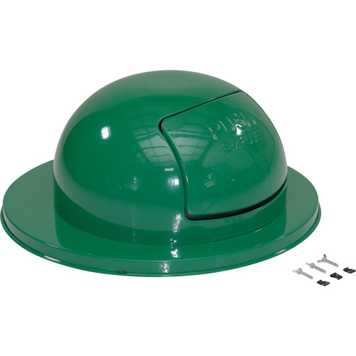 Couvercle pour baril &agrave; d&eacute;chets, Couvercle bomb&eacute;, M&eacute;tal, Convient aux contenants 23-1/2" dia. Sidevic Inc.