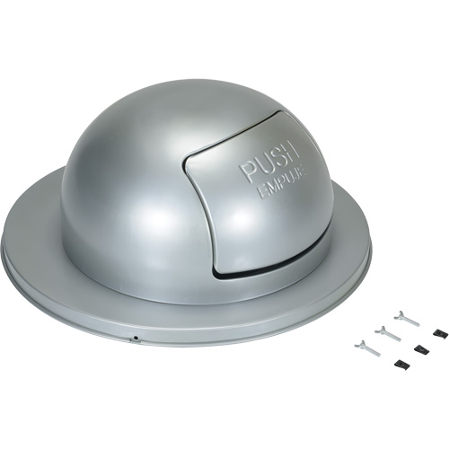 Couvercle pour baril &agrave; d&eacute;chets, Couvercle bomb&eacute;, M&eacute;tal, Convient aux contenants 23-1/2" dia. Sidevic Inc.
