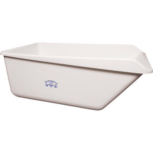 Angled Dump Tub, Plastic, White Sidevic Inc.