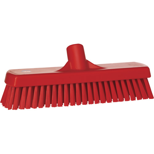 Brosse &agrave; r&eacute;curer pour planchers et murs, Crins Ferme, 12", Polyester, Rouge Sidevic Inc.