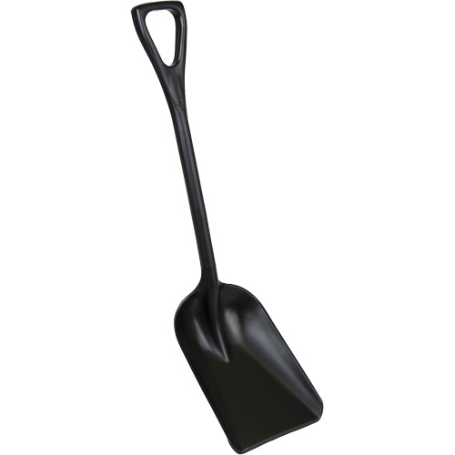One-Piece Hygienic Shovel, 10" x 6" Blade, 37-1/2" Length, Plastic, Black Sidevic Inc.
