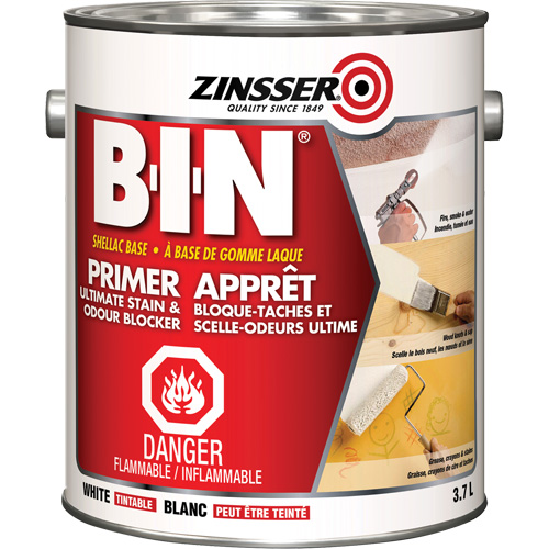 Appr&ecirc;t-scellant &agrave; base de gomme-laque B-I-N, 3,7 L, Gallon, Blanc teintable Sidevic Inc.