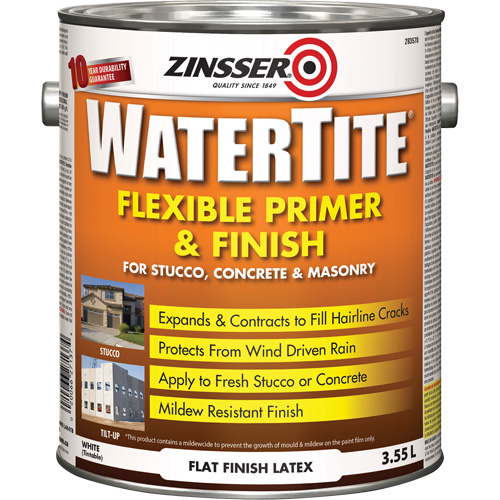 Couche primaire et de finition flexible et r&eacute;sistante aux intemp&eacute;ries Watertite, 3,55 L, Gallon, Blanc Sidevic Inc.
