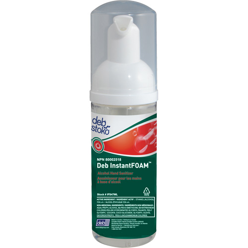 D&eacute;sinfectant pour les mains Instantfoam, 47 ml, Bouteille &agrave; pompe, 70 % alcool Sidevic Inc.