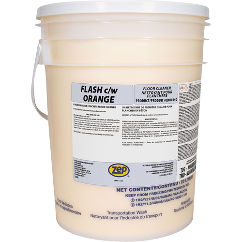 Nettoyant pour planchers de b&eacute;ton de premi&egrave;re qualit&eacute; Flash Orange Sidevic Inc.