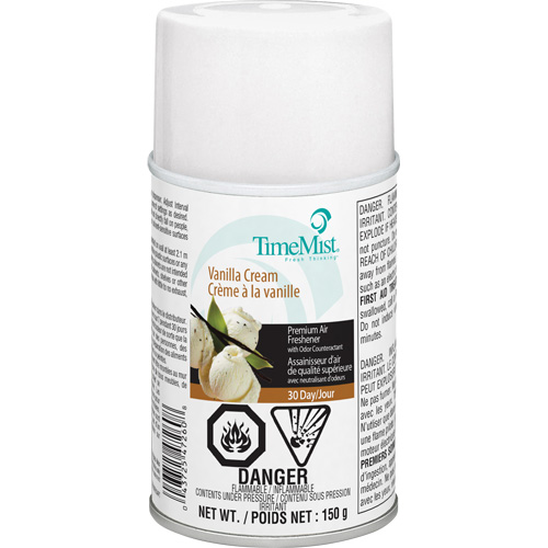 Purificateur dair industriel TimeMist, Cr&egrave;me &agrave; la vanille, Canette a&eacute;rosol/Cartouche Sidevic Inc.