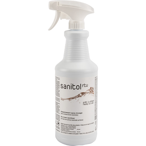 D&eacute;sinfectant et assainissant concentr&eacute; Sanitol, 950 ml, Bouteille &agrave; g&acirc;chette Sidevic Inc.