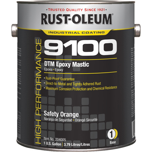 9100 System DTM Epoxy Mastic Base, Safety Orange, Gallon Sidevic Inc.