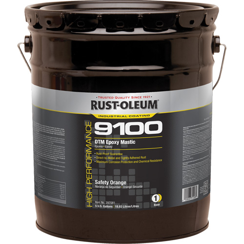 9100 System DTM Epoxy Mastic Base, Safety Orange, 5 gal., Pail Sidevic Inc.