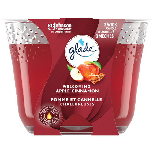 Chandelle &agrave; trois m&egrave;ches Glade, Pomme cannelle Sidevic Inc.