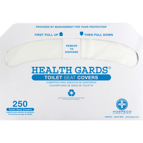 Couvre-si&egrave;ges de toilettes pli&eacute;s en deux Health Gards Sidevic Inc.
