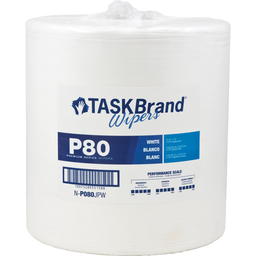 Chiffons de premi&egrave;re qualit&eacute; P80 TaskBrand, Robuste, 13" lo x 12" la Sidevic Inc.