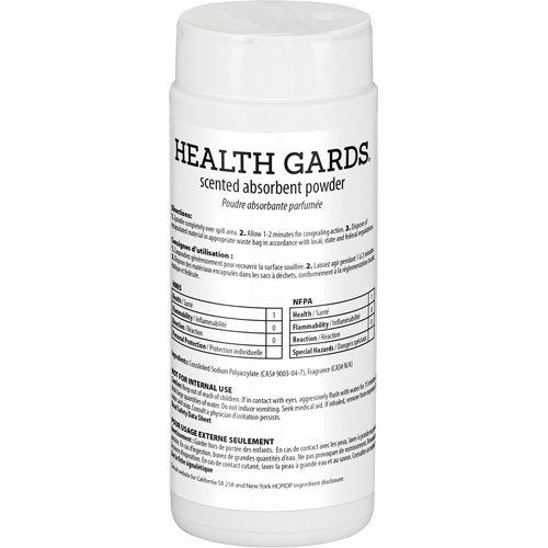 Poudre absorbante parfum&eacute;e Health Gards, 16 oz, Canette Sidevic Inc.