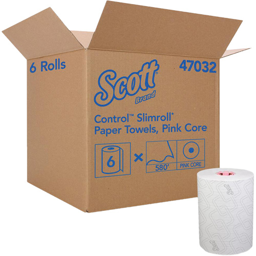 Serviettes Slimroll* de Scott en rouleau dur, 1 pli, Standard, 580' lo Sidevic Inc.