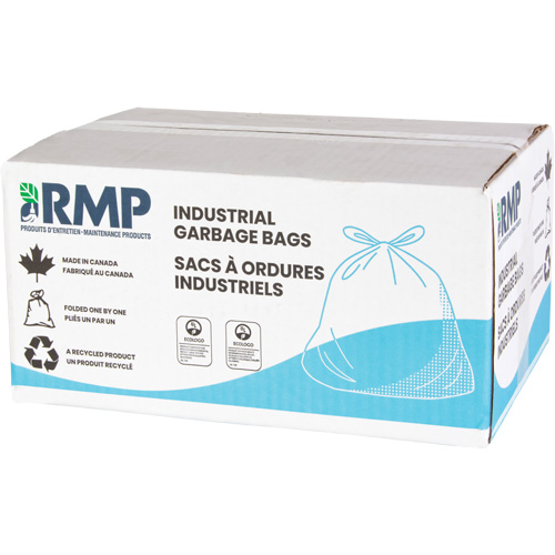 Sacs &agrave; d&eacute;chets de calibre industriel, 3T-Fort, 35" la x 50" lo, 3,0 mils, Noir, Capacit&eacute; 194 L (44 gal.) Sidevic Inc.