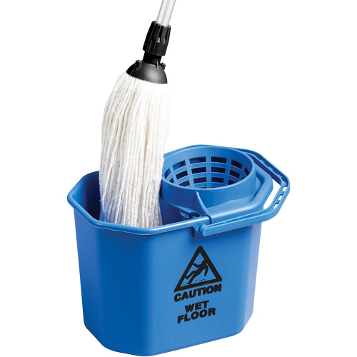 Seau &agrave; usage intensif avec essoreuse conique, Passoire, 3 gal. US (12 pintes), Bleu Sidevic Inc.