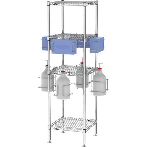 PPE Sanitizing Tree with Shelves Sidevic Inc.